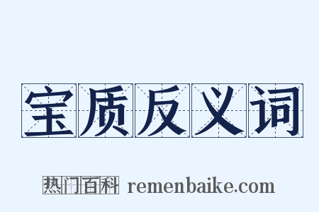 宝质反义词是什么意思的图片